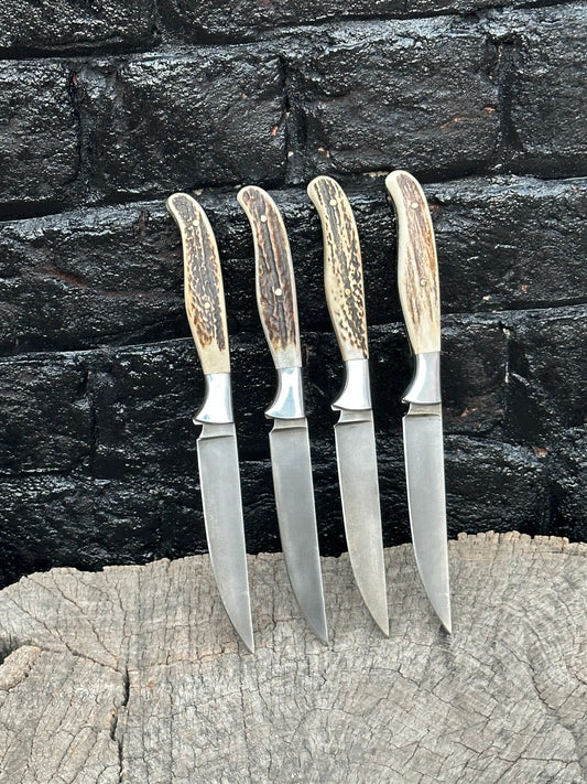 Elegant Deer Antler Knife with D2 Steel Blade
